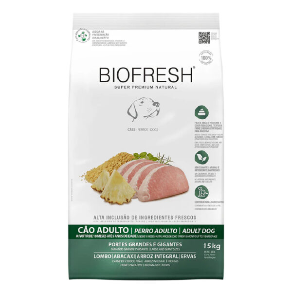 Biofresh Super Premium Adultos Razas Grandes Cerdo y Ananá