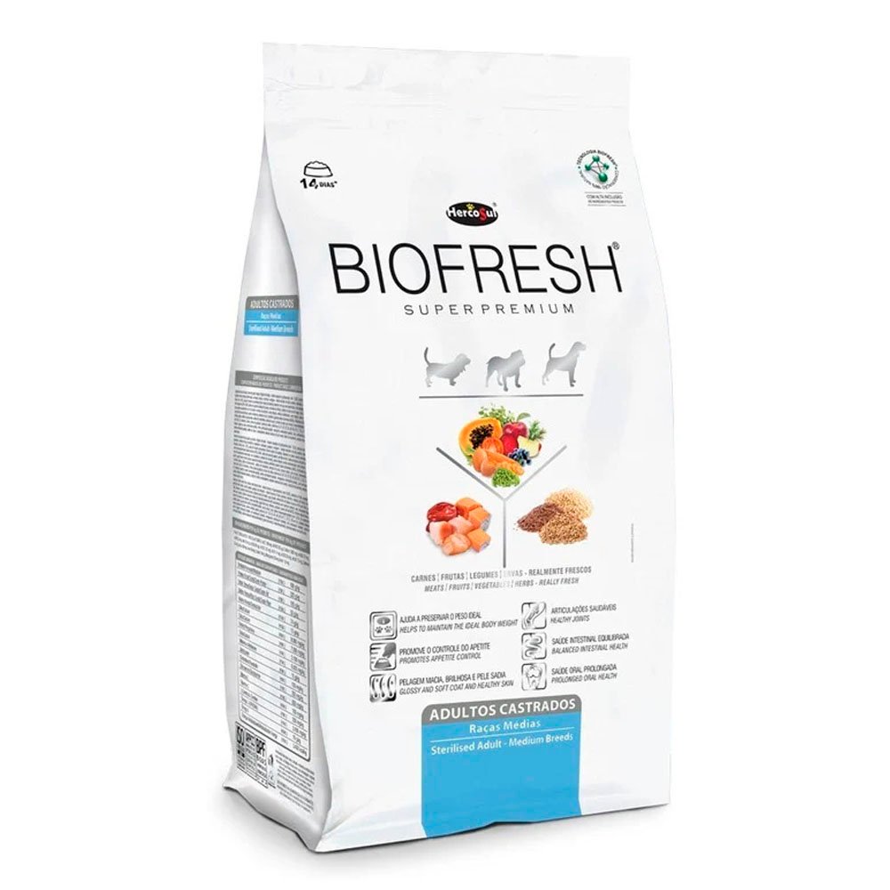 Biofresh-Super-Premium-Perros-Castrados-Razas-Medianas.jpg Biofresh Super Premium Perros Castrados Razas Medianas 10,1 Kg - Imagen 1