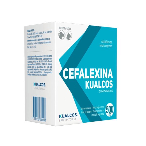 Cefalexina Kualcos Comprimidos - Antibiótico para Perros y Gatos