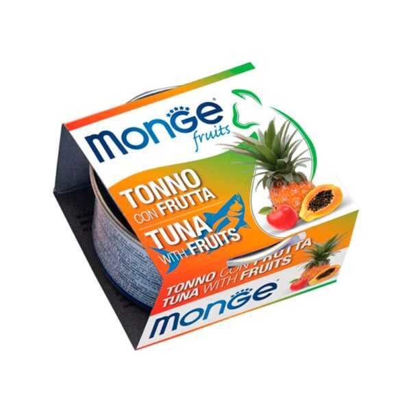 Monge Alimento Húmedo para Gatos - Atún y Frutas - 80 gr.