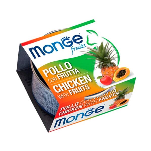 Monge Alimento Húmedo para Gatos - Pollo con Frutas - 80 gr.