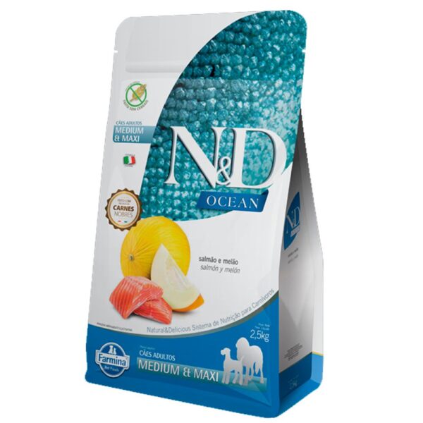 N&D Grain Free Ocean para Perros Adultos de Razas Medianas y Grandes 2,5 kg