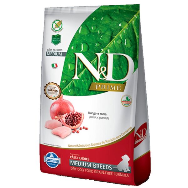N&D Grain Free Prime para Perros Cachorros de Razas Medianas 10 kg