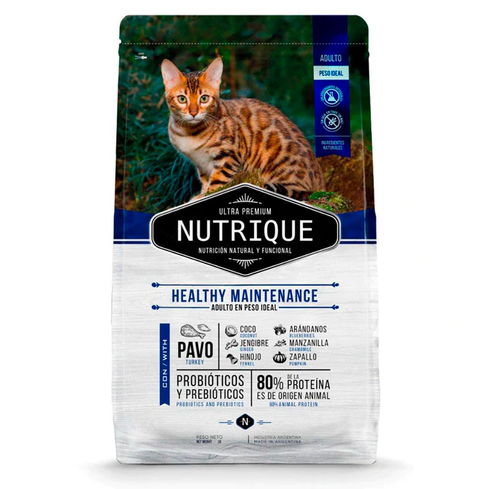 Nutrique-Gatos-Adultos-–-Healthy-Maintenance.jpg Nutrique Gatos Adultos – Healthy Maintenance 2 Kg - Imagen 1
