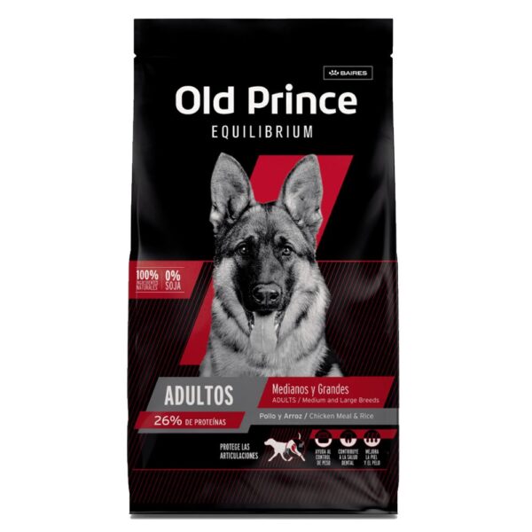 Old Prince Equilibrium Adulto (Raza Mediana y Grande) POLLO 20+3Kg