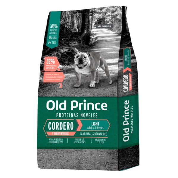Old Prince Proteínas Noveles Adultos Todas las Razas LIGHT Cordero y Arroz Integral 3 Kg
