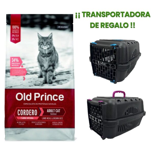 Old Prince Proteínas Noveles Gato Adulto CORDERO Y ARROZ INTEGRAL 7,5 Kg (TRANSPORTADORA DE REGALO!!)
