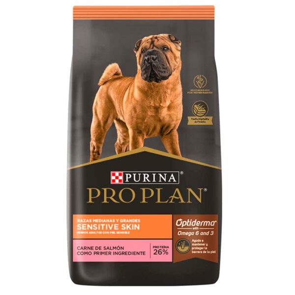 Pro Plan Adulto Sensitive Skin Perros de Razas Medianas y Grandes 15 Kg