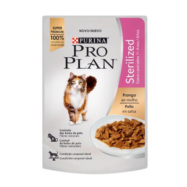 Purina Pro Plan Gatos Adultos Esterilizados – Pollo con Salsa Sachet