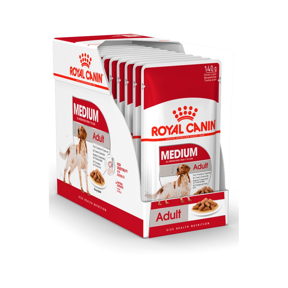 Royal-Canin-Medium-Adult-Wet-Pack.jpg Royal Canin Medium Adult Wet Pack 10 Ud. x 140 gr. - Imagen 1