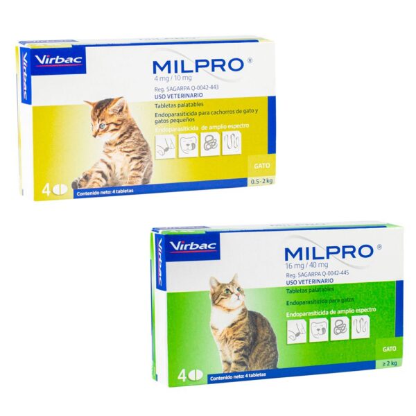 Desparasitante Interno Milpro Virbac para Gatos