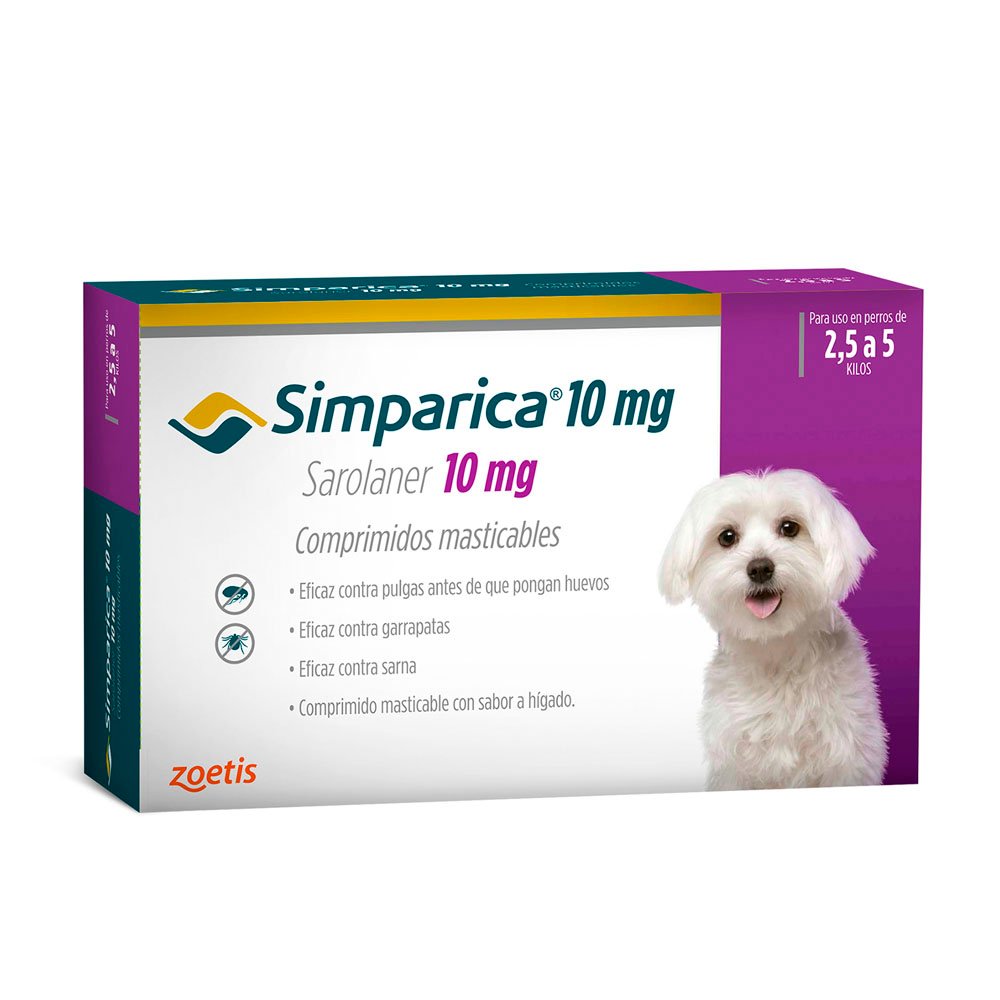 pastilla-simparica-10-mg-perros-25-a-5-kg.jpg Pastilla Simparica 10 mg – Perros 2,5 a 5 Kg - Imagen 1