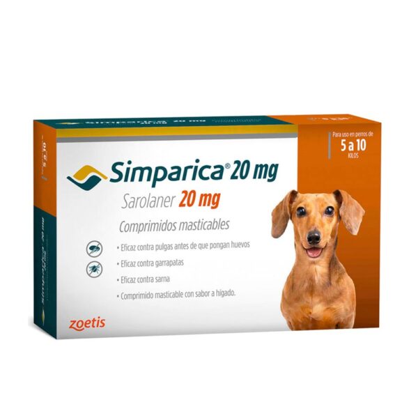 Pastilla Simparica 20 mg – Perros 5 a 10 Kg