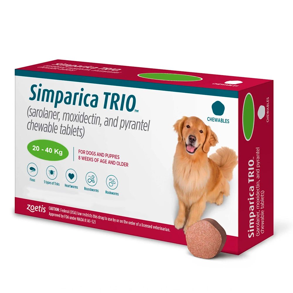 pastilla-simparica-trio-perros-20-a-40-kg.jpg Pastilla Simparica Trio – Perros 20 a 40 Kg - Imagen 1