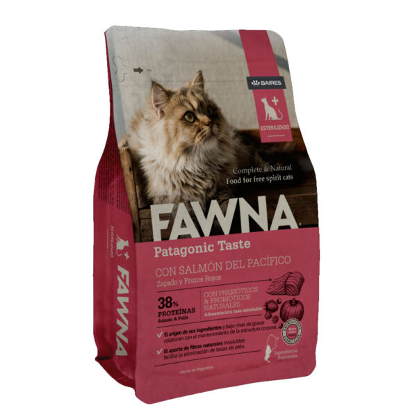 Fawna Gato Esterilizado con Salmón del Pacífico, Zapallo y Frutos Rojos
