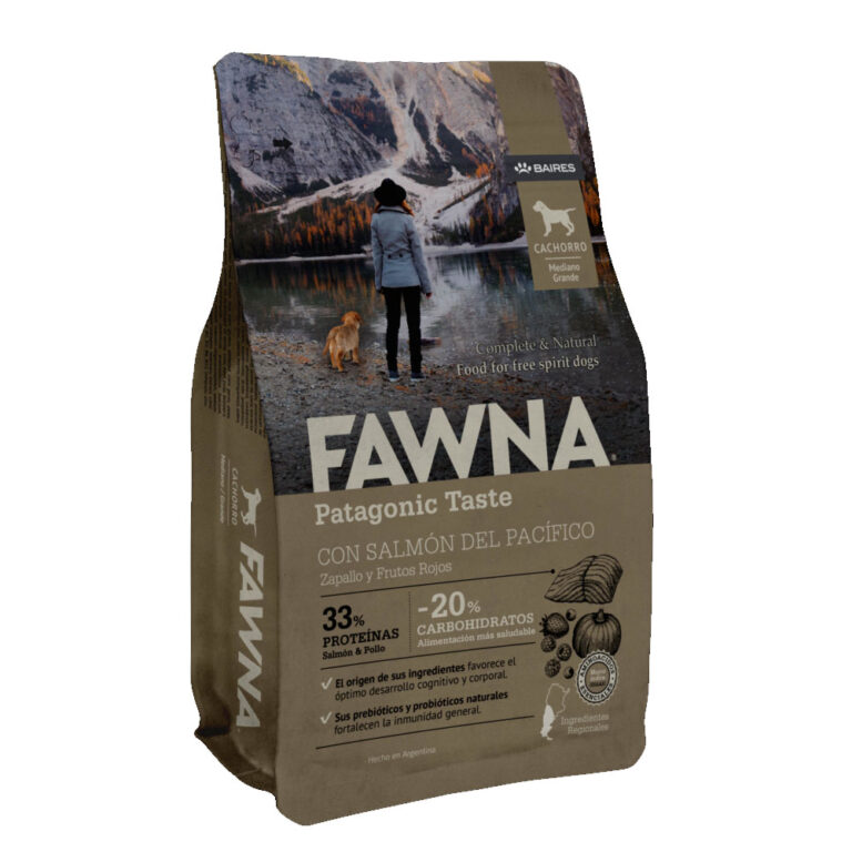 Fawna Perro Cachorro Mediano y Grande con Salmón del Pacífico, Zapallo y Frutos Rojos