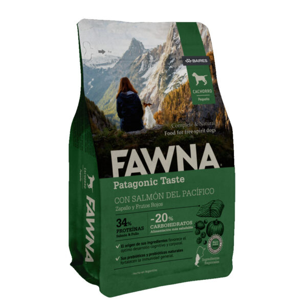 Fawna Perro Cachorro Pequeño con Salmón del Pacífico, Zapallo y Frutos Rojos